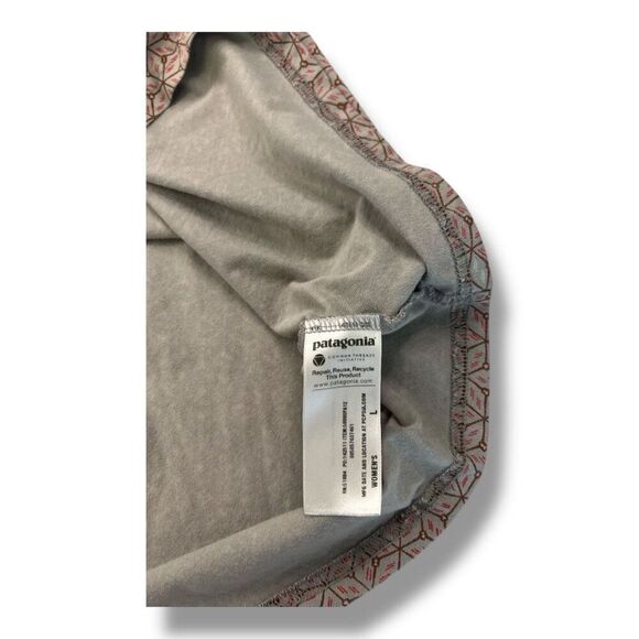 Patagonia Laurel Faux Wrap Organic Cotton Dress Size Large - Picture 3 of 8